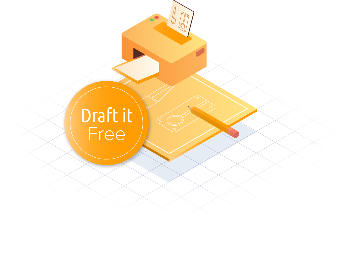 Draft it Free CAD software logo