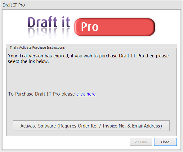 Draft it Pro activate or continue choice image
