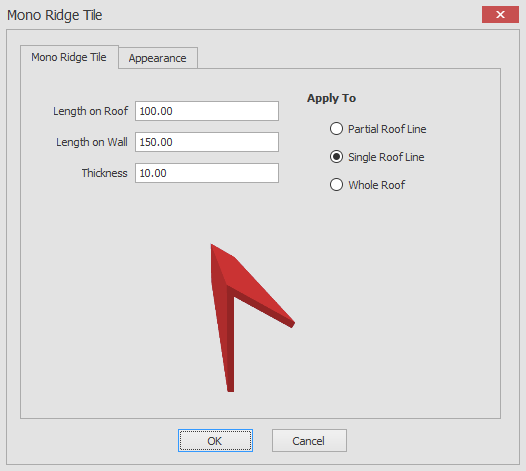 Create mono ridge tile