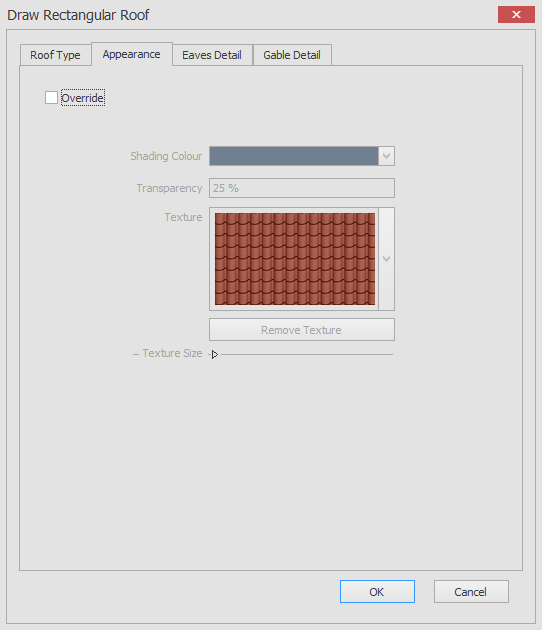 Create roof from rectangle appearance