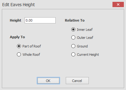 Edit eaves height