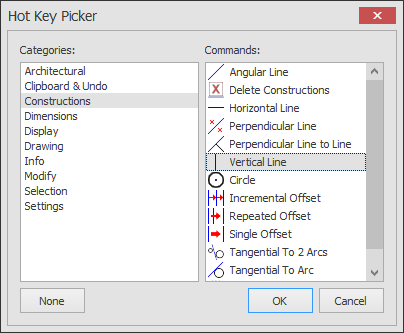 Hot key selection example number four