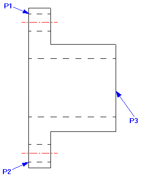 hole elevation centre lines