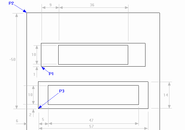 main rectangle points